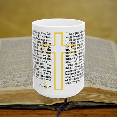 Psalm 122 Full Text - 15oz Coffee Mug